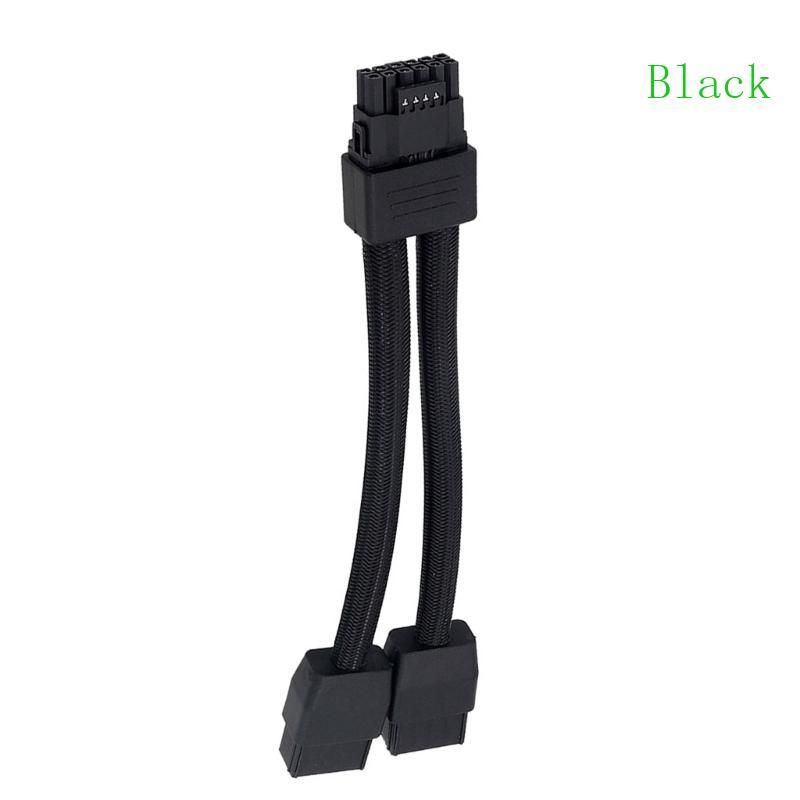 สายไฟสีดํา 16Pin Connector 12VHPWR Adapter 2x 8Pin to 16Pin GPU Extension Cable