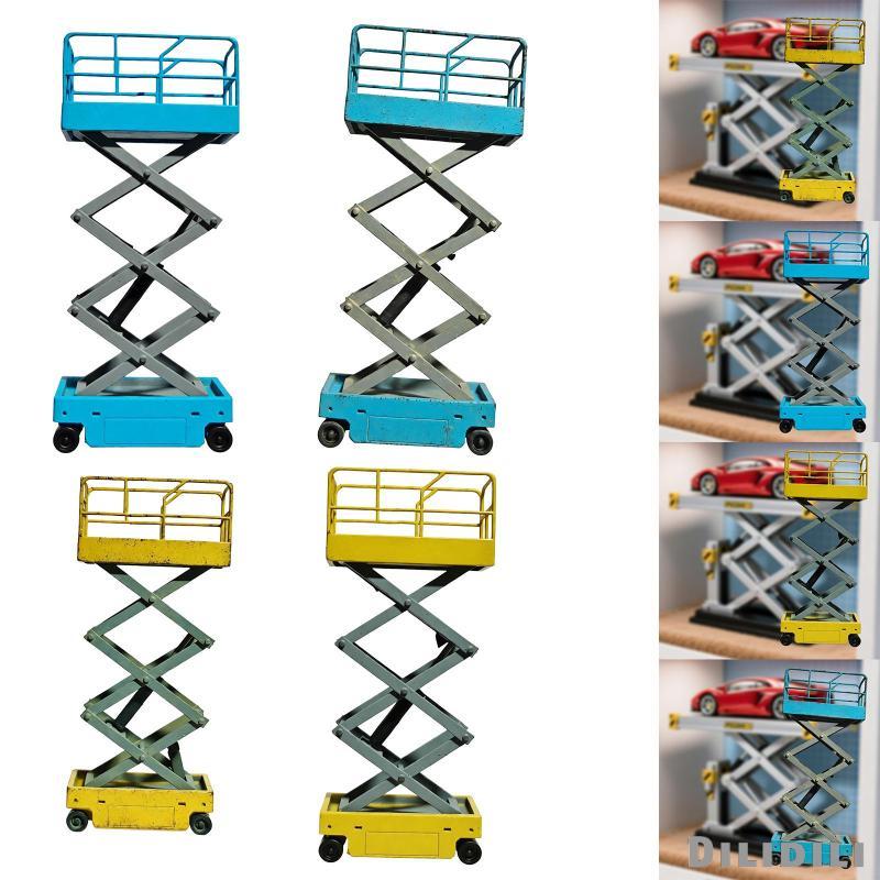 [Dilidili] Miniature Garage Lifter Diorama อุปกรณ์เสริม 1/64 Scale Scissor Lift Car Workshop รุ่นมือ