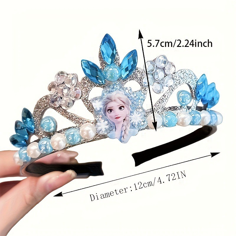 ที่คาดผมทรงมงกุฎมรกต Swarovski สีฟ้า | เครื่องประดับผมสำหรับวันพิเศษน่ารัก