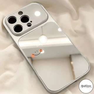 เคสไอโฟน13 17 เคสกระจก ลายหน้ายิ้ม happy สไตล์ฮิต สำหรับ IPhone 15 11 17 13 Air 16 12 14 Pro Max X XR XS 15 16 Plus