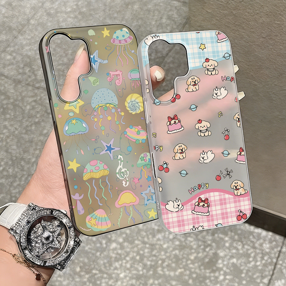 คสโทรศัพท์ for Samsung A56 A17 A07 5G Case A05S A06 A55 A36 A35 A15 A54 A53 4G A26 S26 S25 S23 Ultra S24 FE น้ำค้างแข็ง