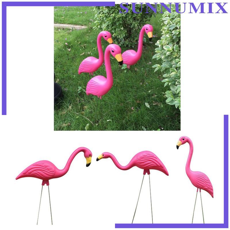 [Sunnimix] Emulation Flamingo Figure Decor สําหรับตกแต่งสวนรูปปั้นสัตว์ Flamingo สีชมพู
