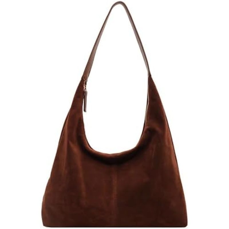 ผู้หญิงs อินเทรนด์ Suede Tote กระเป๋าไหล่กระเป๋าสําหรับผู้หญิงฤดูใบไม้ร่วงใต้วงแขนกระเป๋าฤดูหนาว Hob