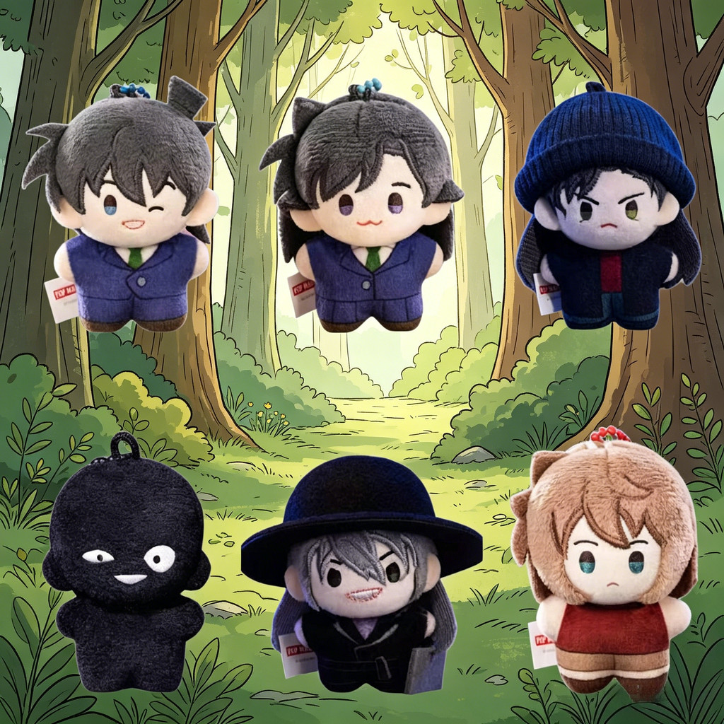 P POPMART Resonance Detective Conan Pocket Plush Puppet Series Mystery Box Gift อินเทรนด์เล่น