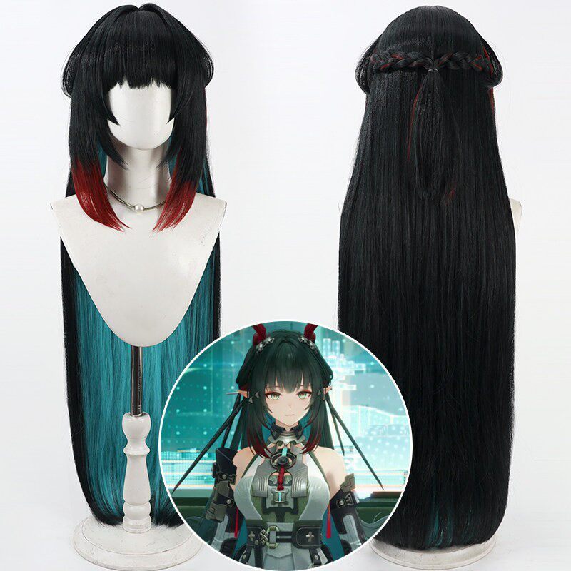 Arknights Endfield Zhuang Fangyi Cosplay Wig with Multi-Color Ombre Effect