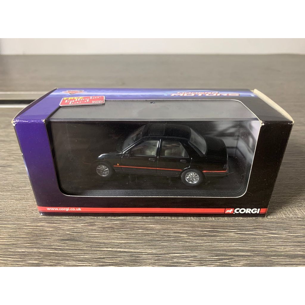 Corgi 1/43 Scale Ford Sierra Sapphire GLS สีดําสีดําสไตล์พร้อมสต็อกสินค้าเก่ากับ Slight Rash Orphan 