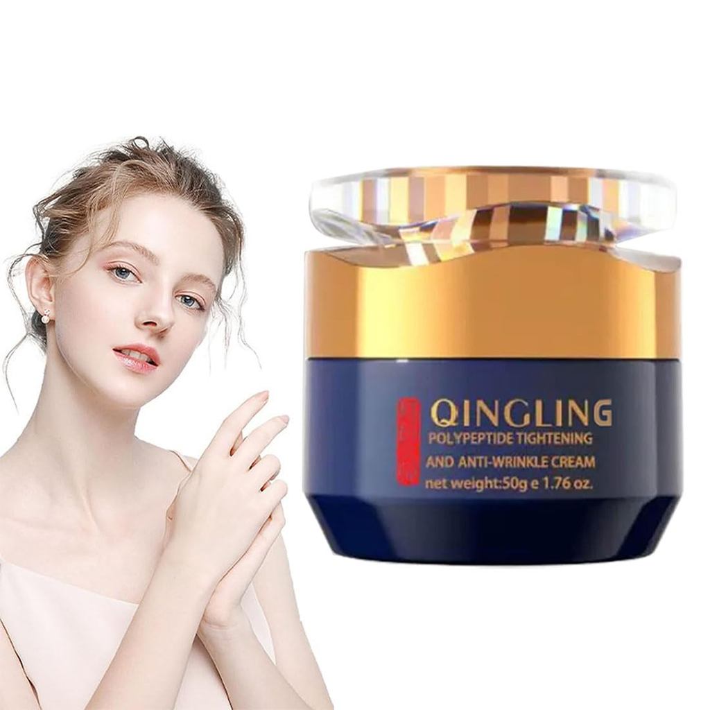 1/2 ชิ้น Qingling Crema Para Arrugas, Qingling Face Cream, Qingling ครีมกําจัดริ้วรอย, Qingling Poly