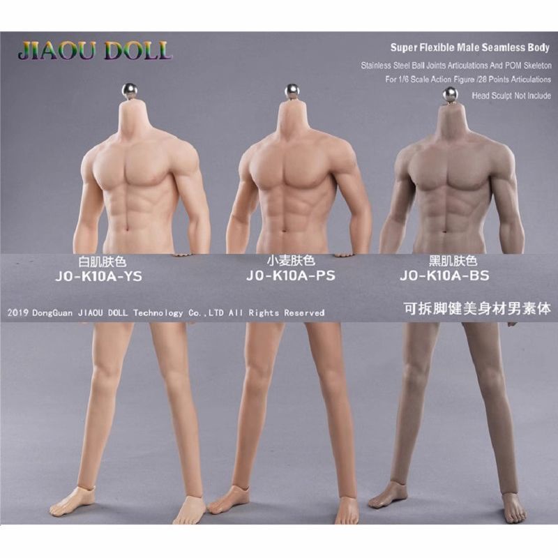 คลังสินค้าพร้อม 1/6 Man ทหารกล้ามเนื้อเพาะกายยาง Lan jiaodoll ภาพวาด 40 ซม. Body Movable รุ่น