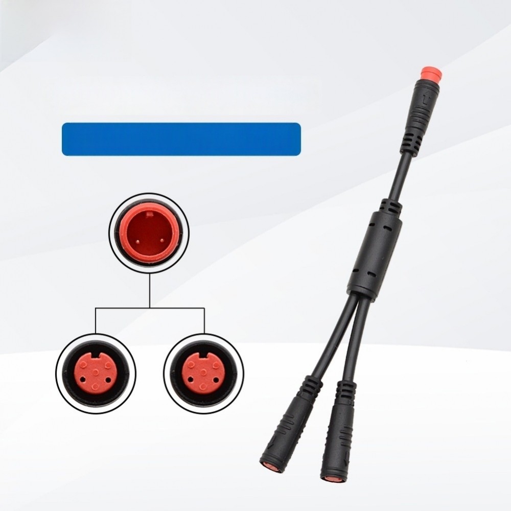 M8 Y Splitter Y-type Splitter Cable Two-port Output วัสดุ PVC ยืดหยุ่น