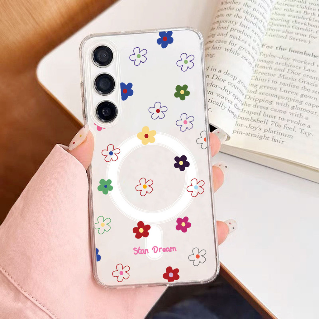เคส ชาร์จไร้สาย สำหรับ Samsung A57 A37 A07 A17 A06 A16 A26 A36 A56 A55 S25Fe S24Fe S23Fe S26 S25 S24 S23 Ultra ลายน่ารัก