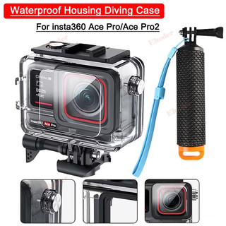 สําหรับ Insta360 ACE Pro 2 กรณีกันน้ํา 60M ดําน้ําลึกใต้น้ําสําหรับ ACEPro ACEPro2 อุปกรณ์เสริมสําหรับกล้อง