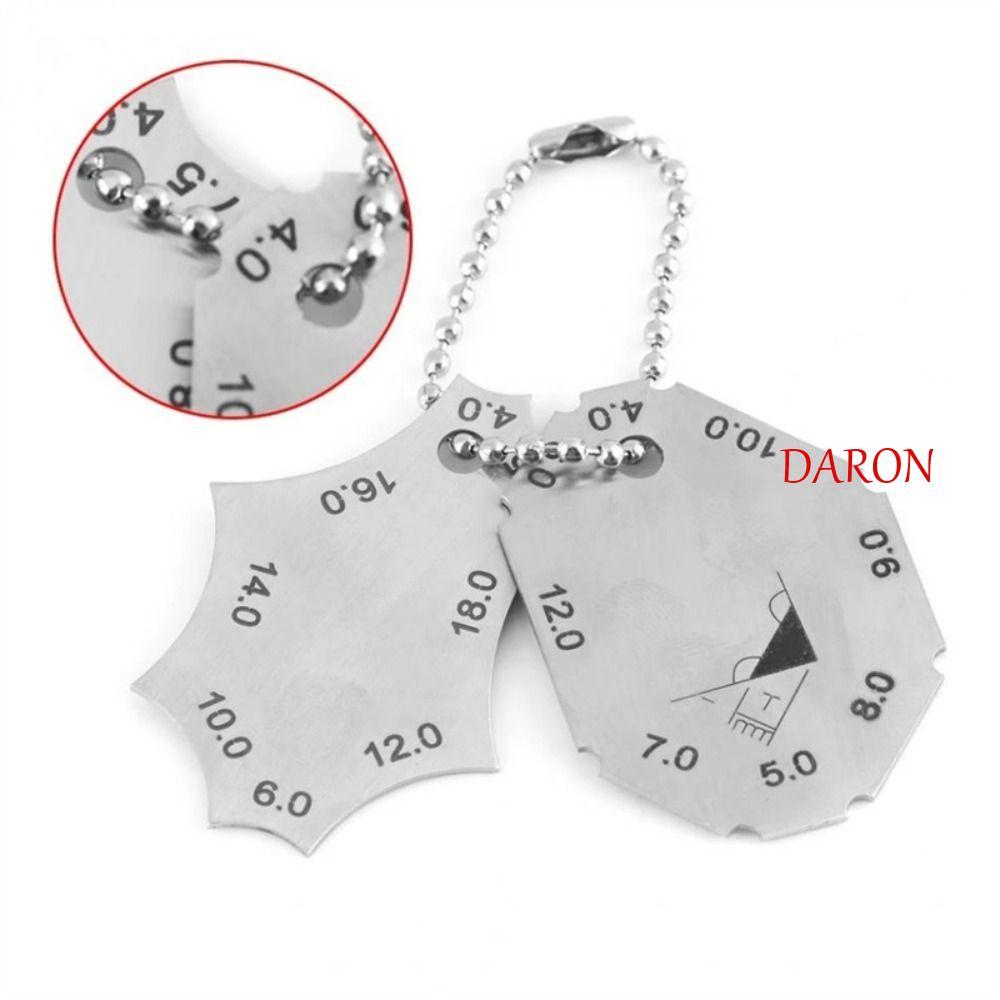 DARON Weld Gauge, คอความลึก Tee Joint Welding Gauge, 2 ชิ้น Fillet Weld ขายาวสแตนเลสเครื่องเชื่อมตรว