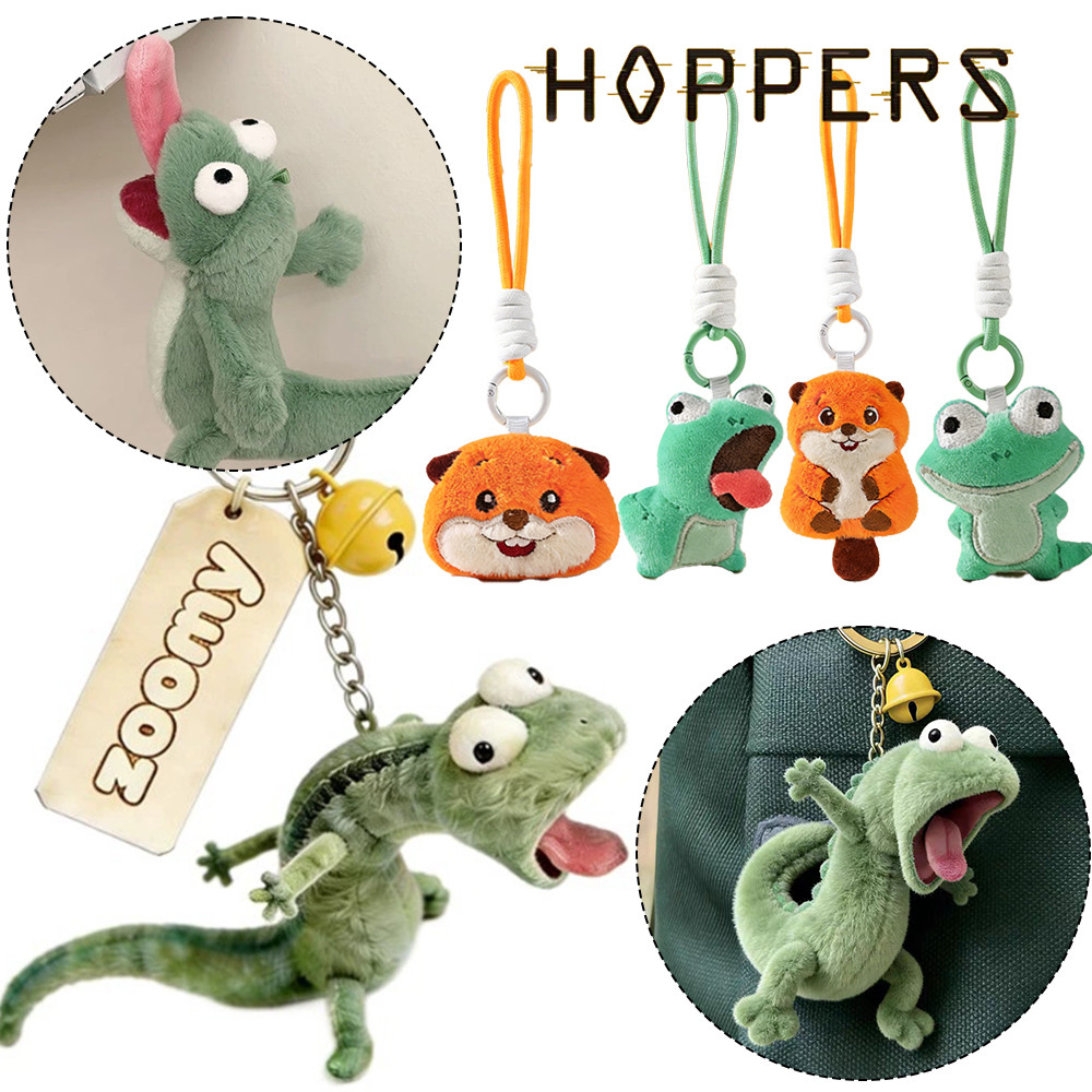 Hoppers Tom Lizard Plush ตุ๊กตาเสียงการ์ตูน Mabel ตุ๊กตากระเป๋าเป้สะพายหลังจี้คอลเลกชันของขวัญ