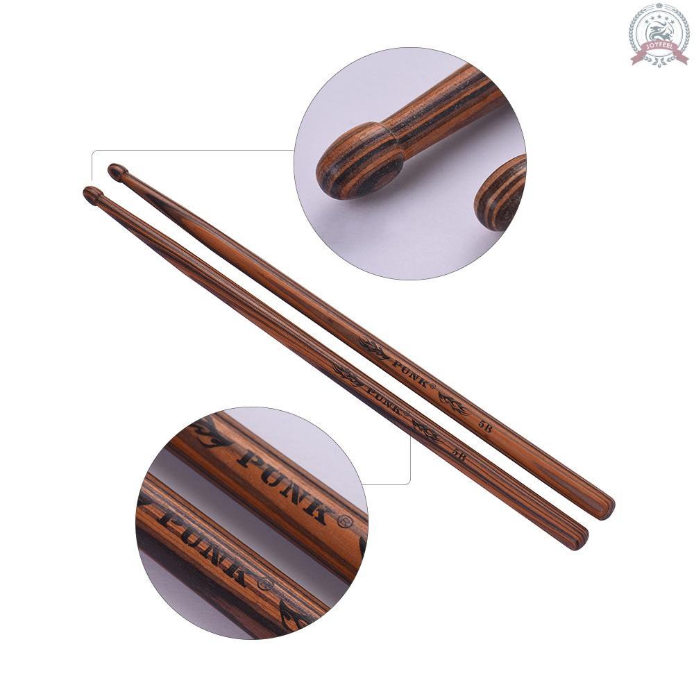 J&F One Pair of 5A Wooden Drumsticks Drum Sticks Maple Wood Drum Set Accessories