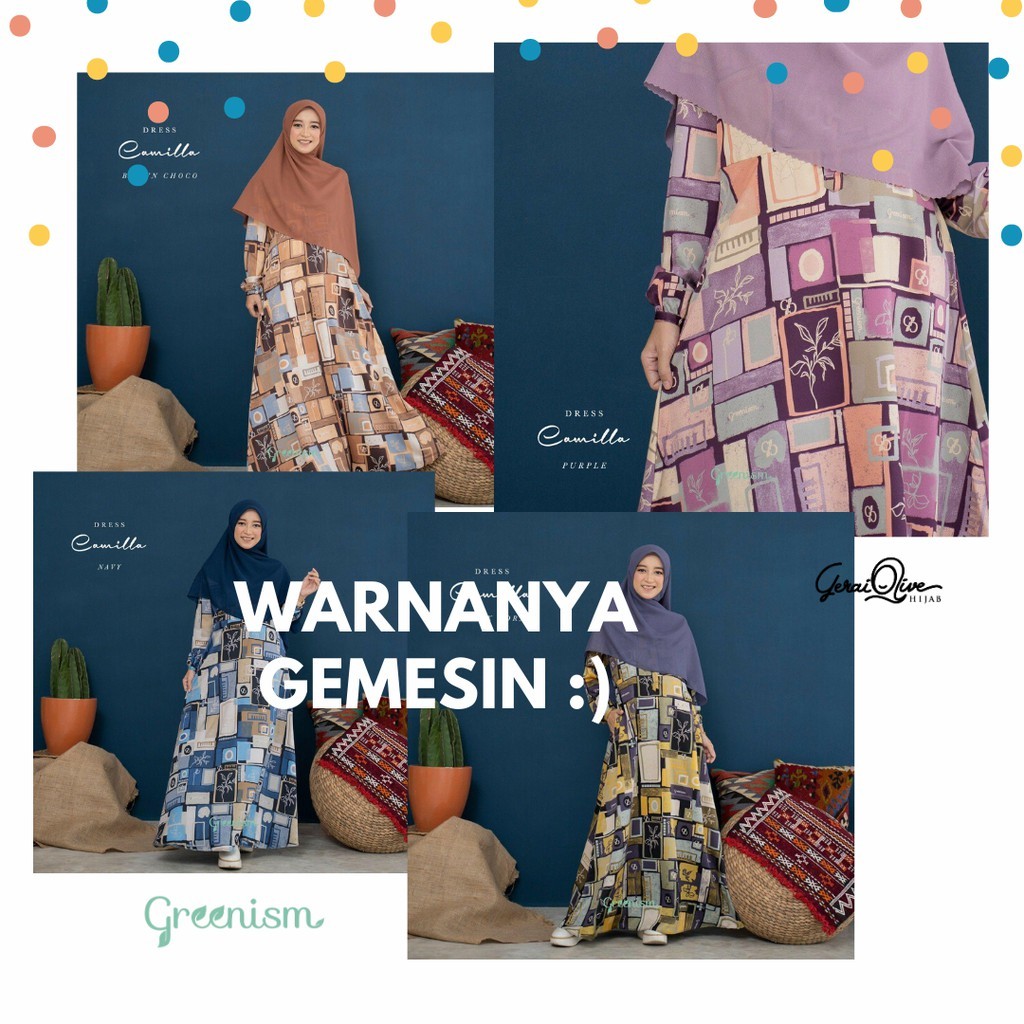 CAMILLA Motif Dress by Greenism (เฉพาะเดรส)