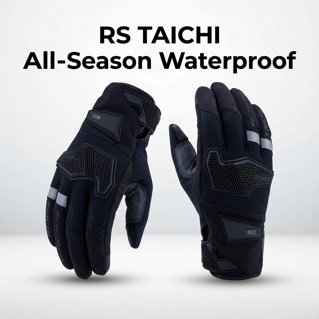 RS TAICHI All-Season Waterproof Touchscreen Compatible Protective DRYMASTER Fit Edge Rain Gloves RST
