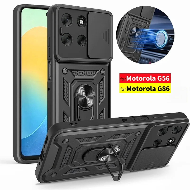 CASE MOTO G86 / G86 POWER IRING CASE MILITARY SLIDE CAMERA CASE