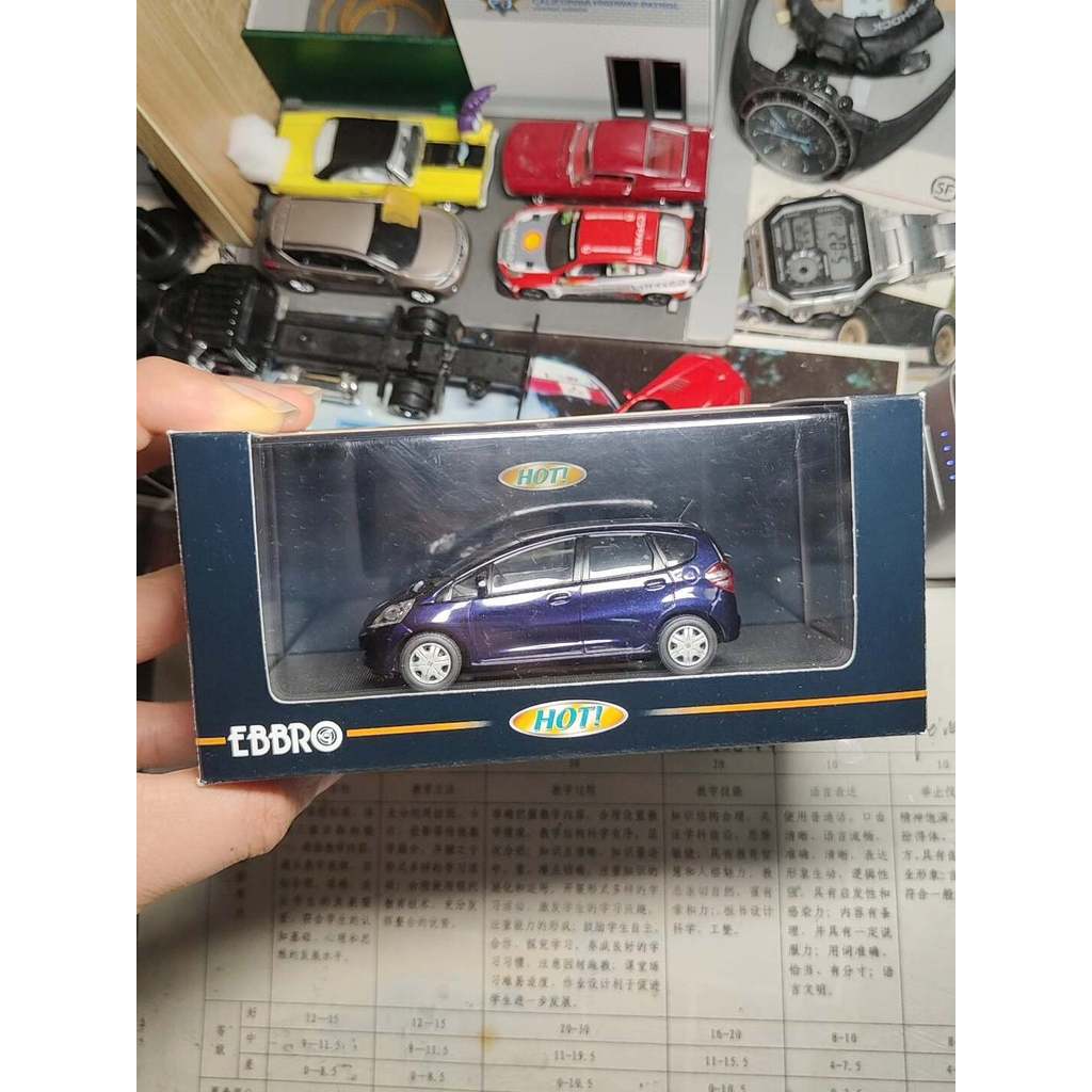 [Orphan] Ebbro 1 43 Honda Fit ge รุ่นที่สอง Fit GE6 สีม่วงแพ็คเกจเดิม Honda Rare Out of Print