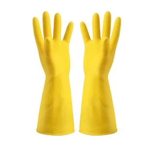 LoomLab ถุงมือล้างจาน ถุงมือทำความสะอาด ถุงมือยาวยืดหยุ่นกันน้ำ ถุงมือล้างจานทำความสะอาด ถุงมือยาง ถุงมือ ถุงมือปลายจั้ม
