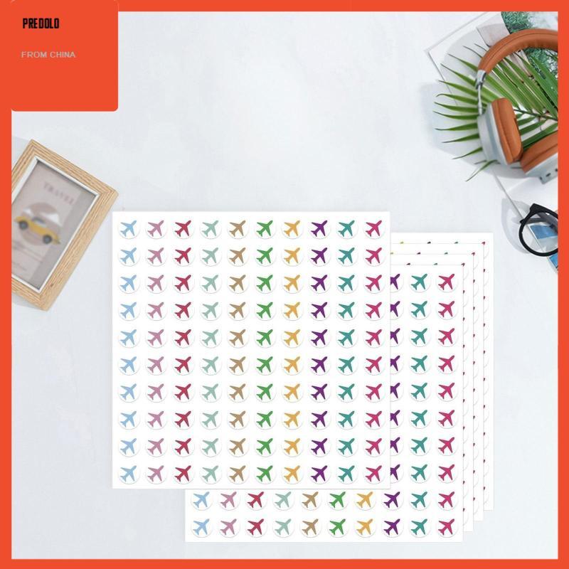 [Predolo] สติ๊กเกอร์ 500 ดวงสําหรับวางแผนการเดินทางเครื่องบินป้ายน่ารักเพื่อทําเครื่องหมายสถานที่ของ
