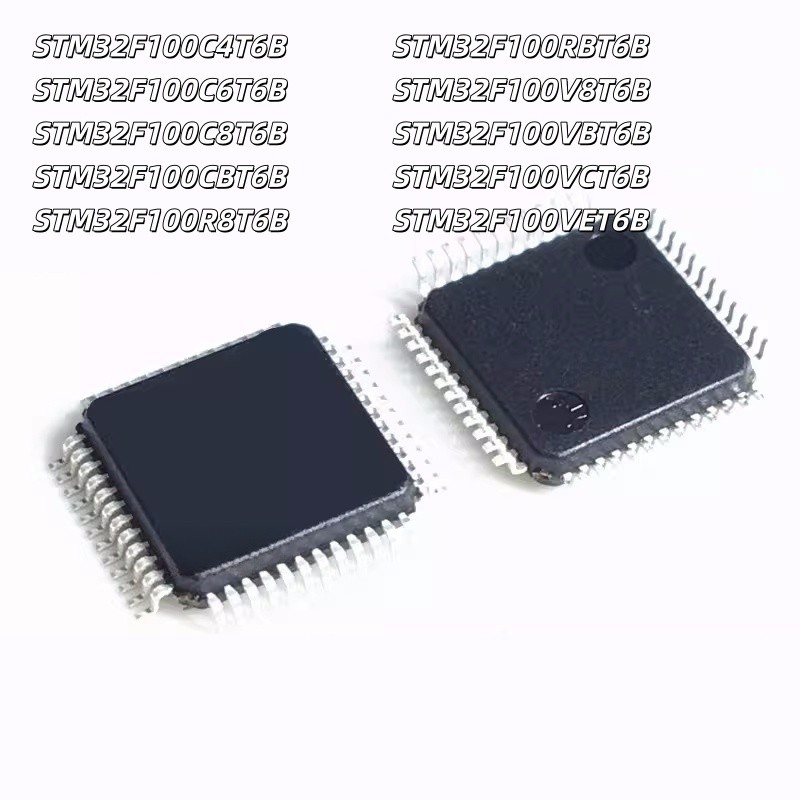 ยี่ห้อใหม่เดิม STM32F100C8T6B CBT6B C4/C6/R8T6 VBT6 V8T6 VET6B VCT6 RBT6B