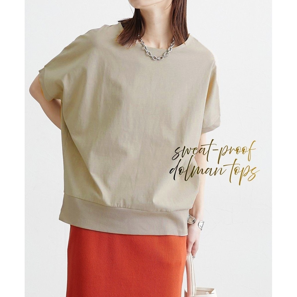 เสื้อแขนดอลแมนกันคราบเหงื่อ ผ้าฝ้าย 100% ดีไซน์จั๊มเอว ปิดต้นแขน ทรงหลวม ใส่สบาย สไตล์มินิมอลญี่ปุ่น เสื้อยืดผู้หญิง