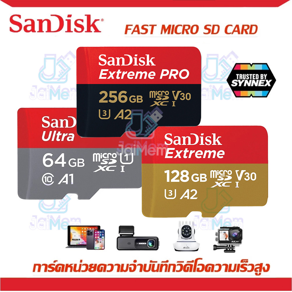 Sandisk Ultra-Extreme-Extreme Pro micro SDcard 32GB/64GB/128GB/256GB/512GB/1TB เมมโมรี่การ์ด