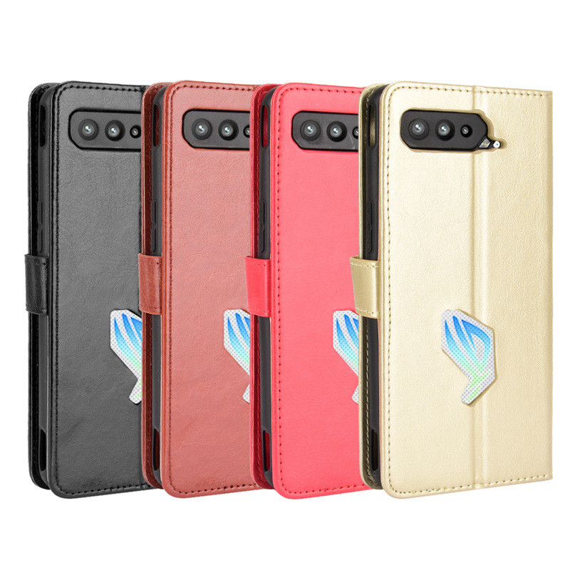 เหมาะสําหรับ Asus Asus ROG Phone 5 Phone Case Flip Phone Leather Case Crazy Horse Pattern Card Money