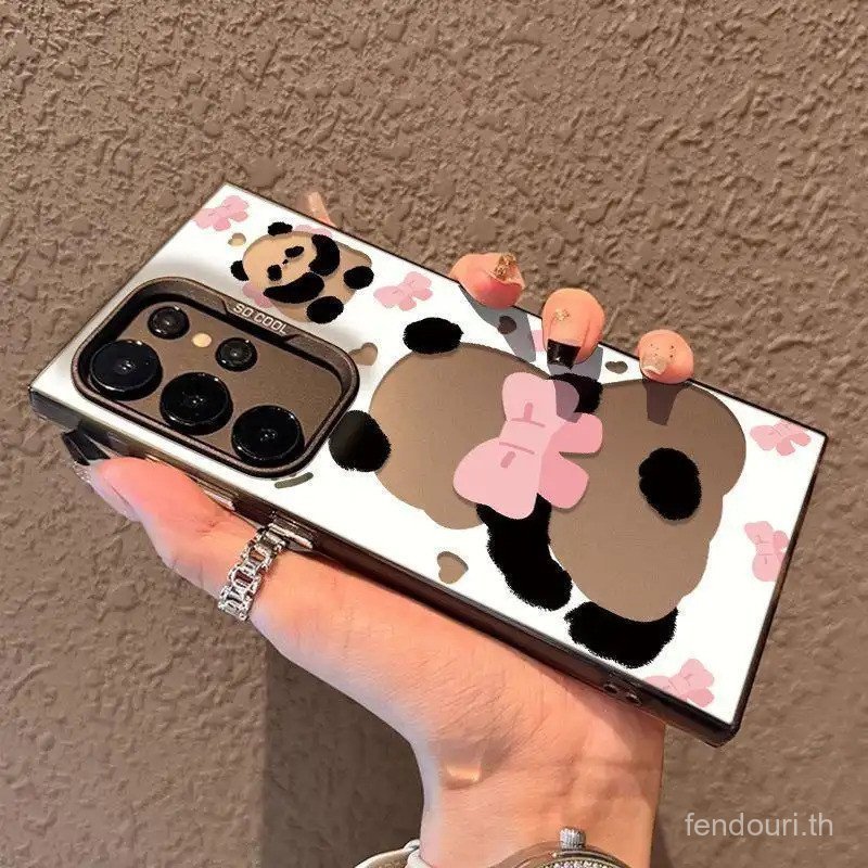 Panda Hollow รูปแบบพรีเมี่ยมอินเทรนด์กันกระแทกเคสโทรศัพท์เหมาะสําหรับ Samsung S25PLUS/A05S/M05/A04S/