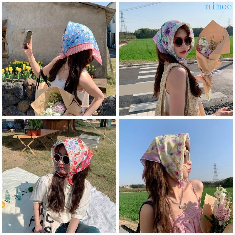 Nio Hair Bandana ผ้าพันคอยอดไม้ แบบสามเหลี่ยมสำหรับผม