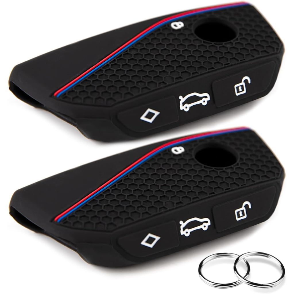 OLLEN 2PCS ซิลิโคน Fob ฝาครอบ, Fit สําหรับ BMW 2023 2024 2025 2026 ใหม่ 5/7 Series 740i 760i IX3 XM 