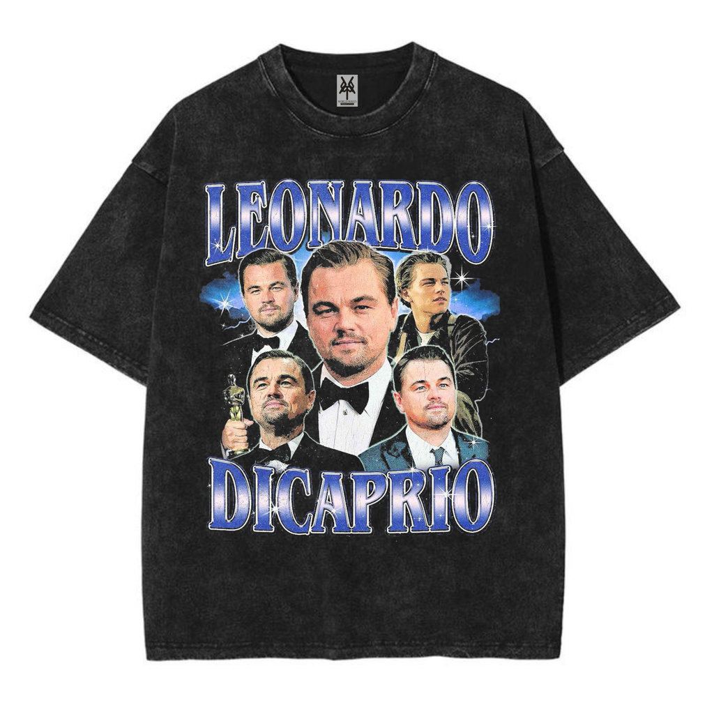 เสื้อยืดวินเทจล้าง Leonardo dicaprio