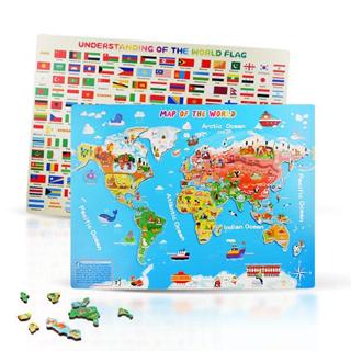 (SE-ED บางแค) หนังสือ กระดานไม้จิ๊กซอว์ แผนที่โลก