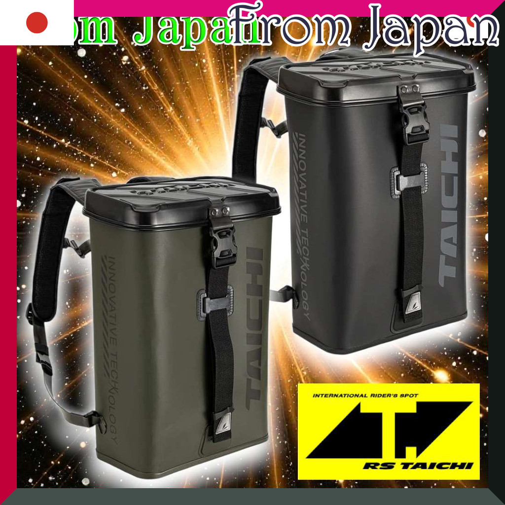RS TAICHI Waterproof Motorcycle Backpack RSB290 - Unisex Touring Bag in KHAKI and BLACK