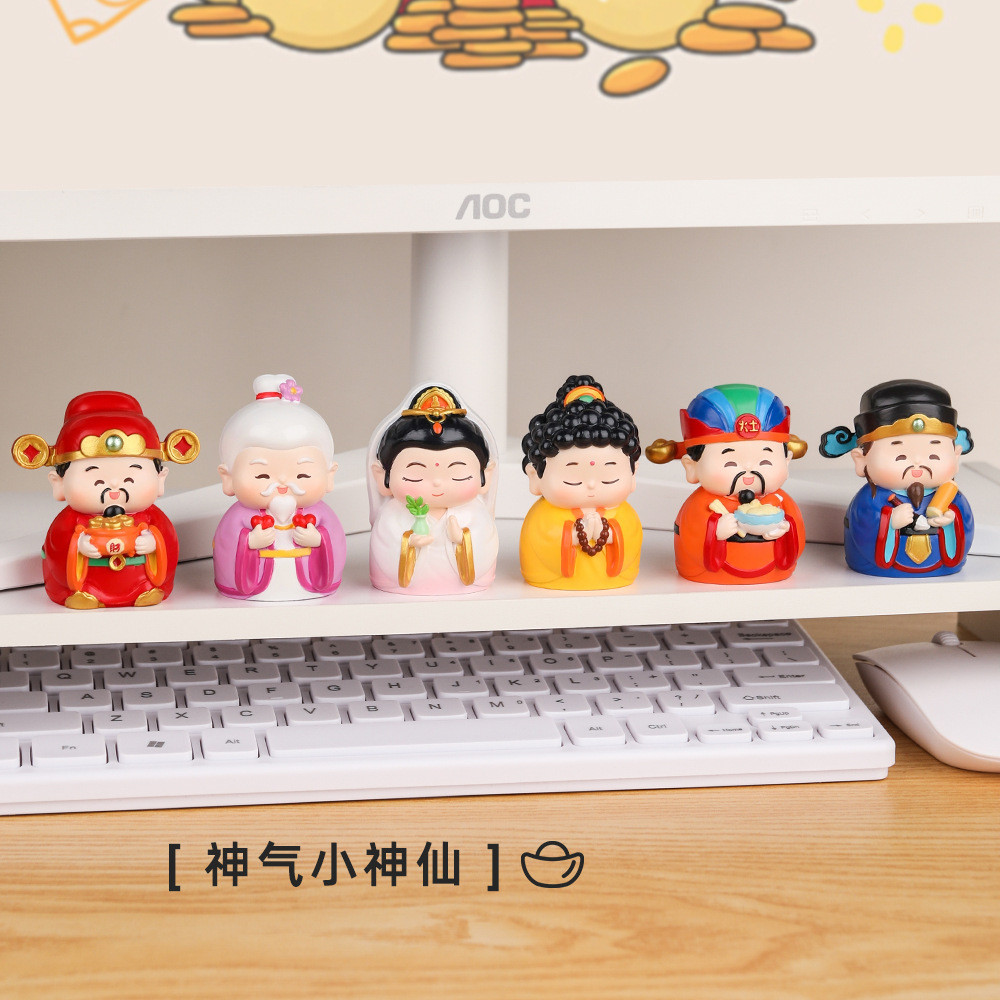 Fuxian ยินดีต้อนรับสู่ประตูเครื่องประดับนางฟ้าเทพเจ้าแห่งความมั่งคั่งบูชาคอมพิวเตอร์สํานักงานเดสก์ท็