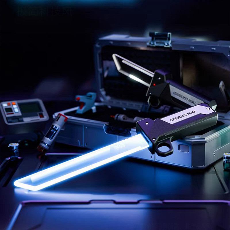 ❤ดาบแสง ดาบของเล่น ดาบสตาร์ วอร์ส ดาบซามูไร ใช้งานง่าย ดาบแสงสองคมแบบดึงออกมาได้ มีไฟกระพริบ ปรับสีได้ - รูปที่ 4