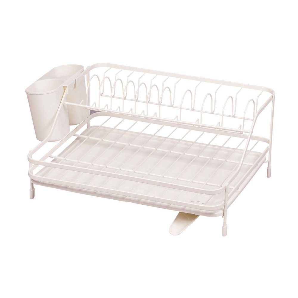 Pearl Metal Resin Dish Drainer Rack with Flowing Tray - Aresta Series