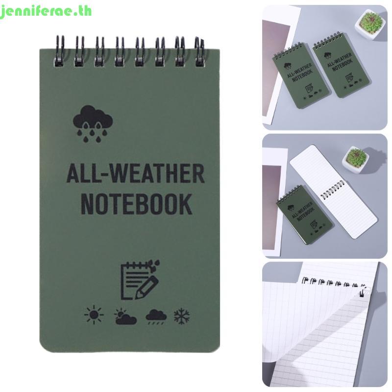 Jenniferae Weatherproof Notebook Waterproof Notebook Field Note Pad All Weather Paper Notebook for O
