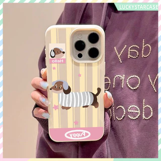 For iPhone 11 16 15 Pro Max 13 14 12 XR X XS Max 15 Plus 16promax 15promax เคสมือถือ Silicone TPU dachshund เคสทรศัพท์