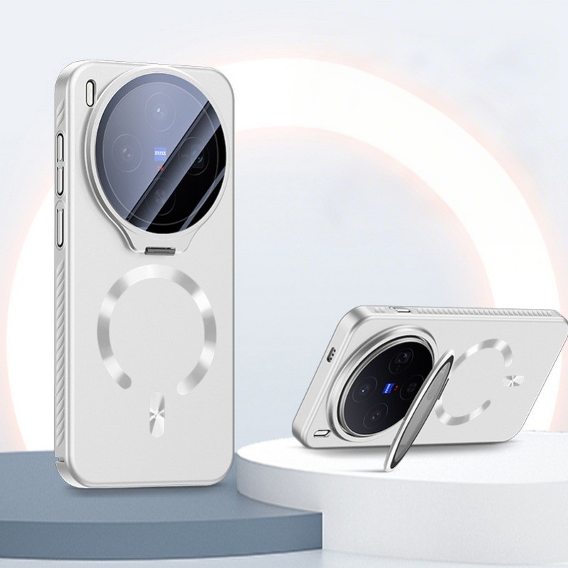 กล้องหรูหราที่มองไม่เห็นวงเล็บแม่เหล็กเคสโทรศัพท์สําหรับ VIVO X300 Pro X300 X200 Ultra X200 Pro กันกระแทกปกหลัง
