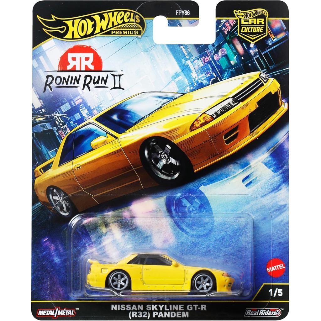 โมเดลรถเล็กยาว 7 ซม Hot wheels Ronnin Run Nissan Skyline GT-R R32 Pandem パンデム Lot ญี่ปุ่น ใหม่