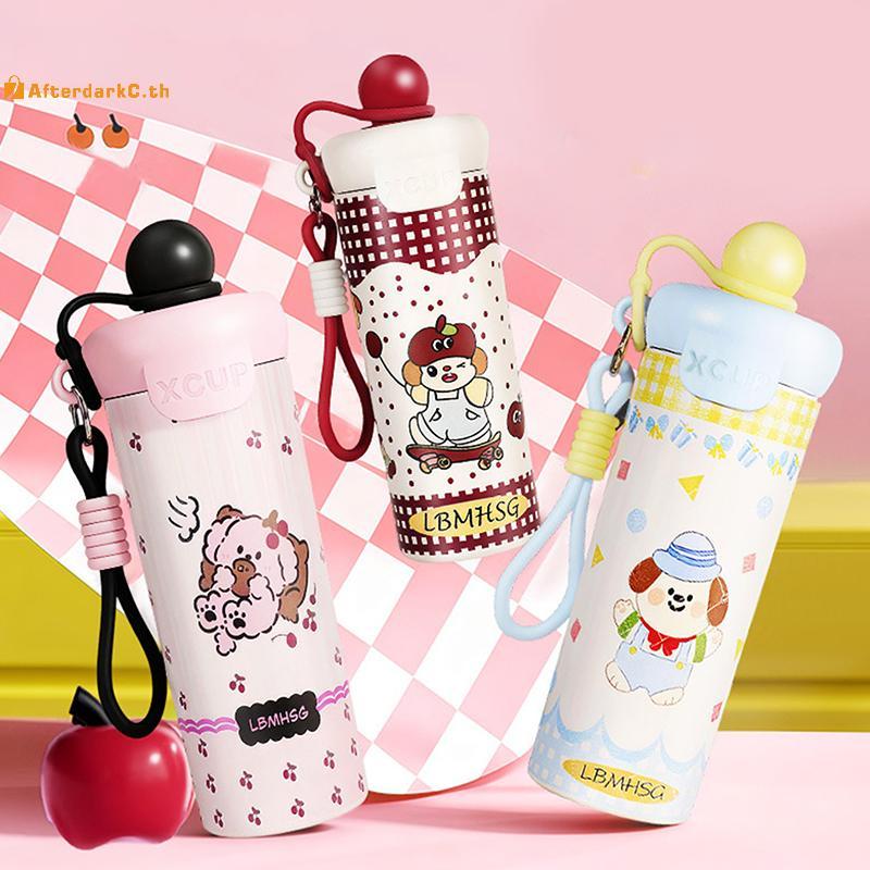 AT ถ้วยสูญญากาศการ์ตูนความจุสูงพร้อมเชือกยก 316 สแตนเลสลอยบอลปิเปตถ้วยขวดน้ําฉนวนสาว A