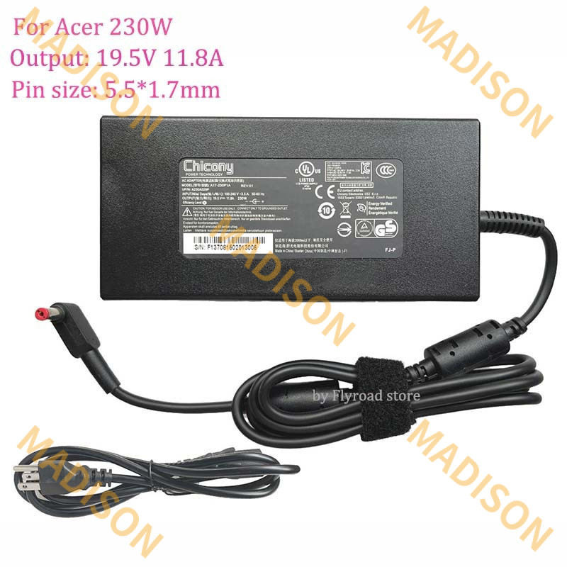 สําหรับ ACER 230W AC Power Adapter สําหรับ Predator Helios 300 PH315-53-77N5 Nitro 16 Neo 14 แล็ปท็อ