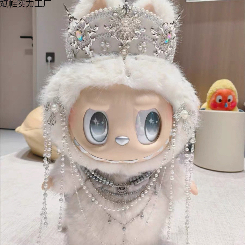 Pop Mart ZIMO Archangel Snow Country Angel Set ตุ๊กตาหน้าไวนิล Big Baby LABUBU เสื้อผ้าเด็ก