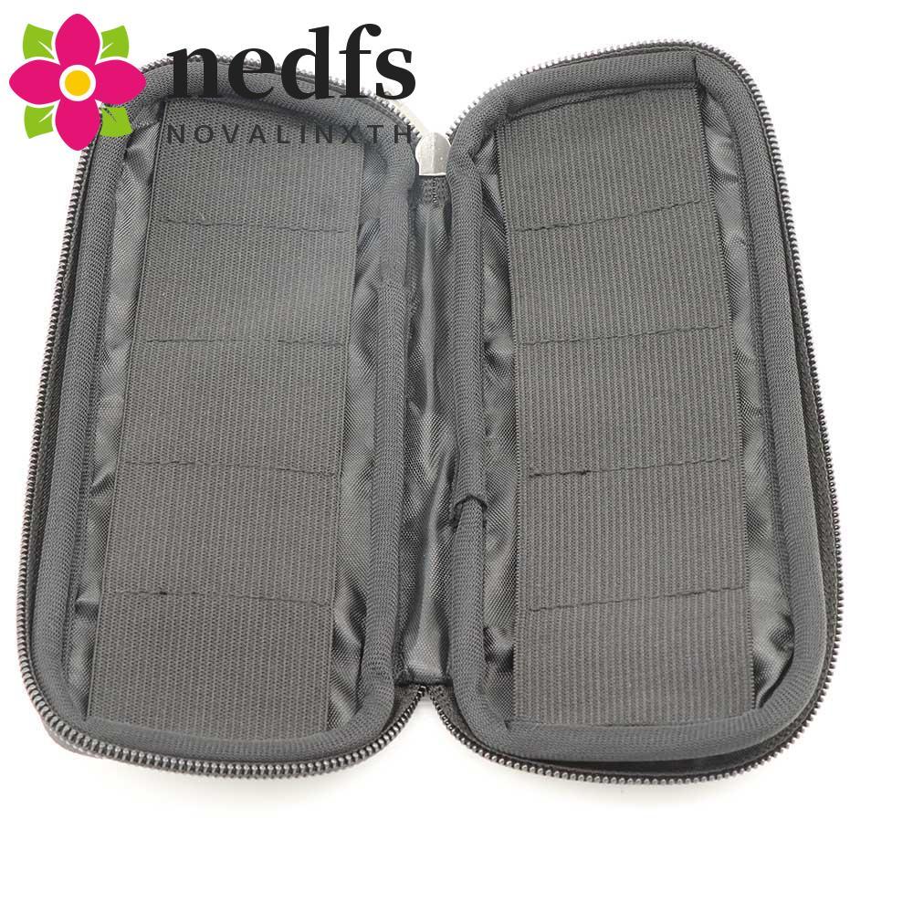 NEDFS แฟลชไดรฟ์ Organizer สีดํา Travel U Disk Holder กันกระแทกพร้อมซิป Neoprene U Disk กระเป๋า