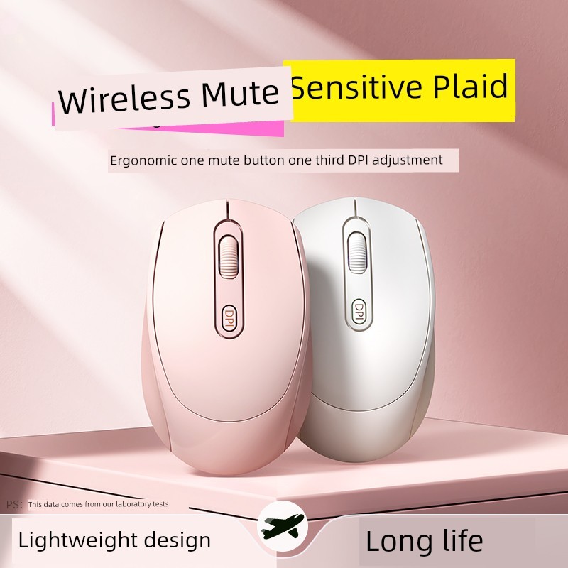 mouse bluetooth เมาส์ไร้สาย เมาส์ไร้สายบลูทูธสํานักงานปิดเสียงชาร์จแล็ปท็อปสาวน่ารักเหมาะสําหรับ Xia