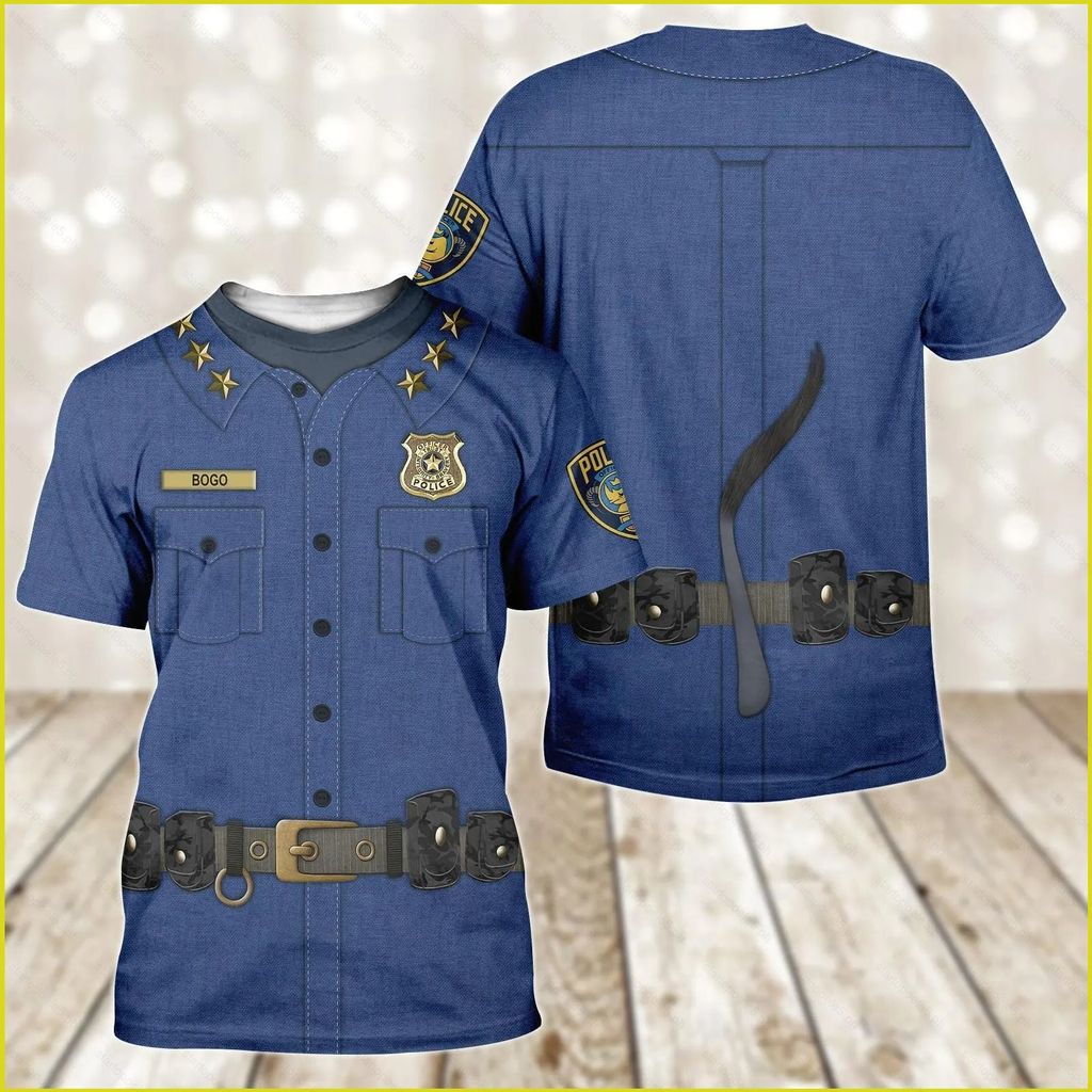 เสื้อยืด chief bogo soft tee คอสเพลย์จาก zootopia แขนสั้น สำหรับสวมใส่ในฤดูร้อน TS5