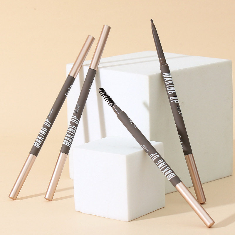 คิ้ว เขียนคิ้ว Ditu Ditu Gold Hoop Stick Ultra-Fine ดินสอเขียนคิ้ว Double-Headed ติดทนนานกันน้ําเหงื