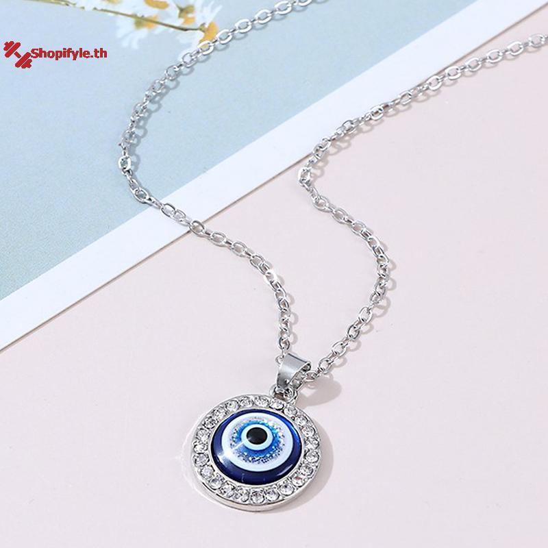 Shopifyle 1PC คริสตัล Evil Eyes จี้สร้อยคอสําหรับเครื่องประดับสตรีสร้อยคอทอง th