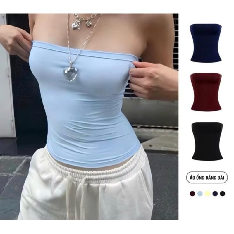TT99b เสื้อกล้ามผู้หญิง LONG PHOM ผ้ายางยืดแท้ สีทึบเยอะ ไซส์ต่ํากว่า 55kg สําหรับสไตล์แฟชั่นสบาย